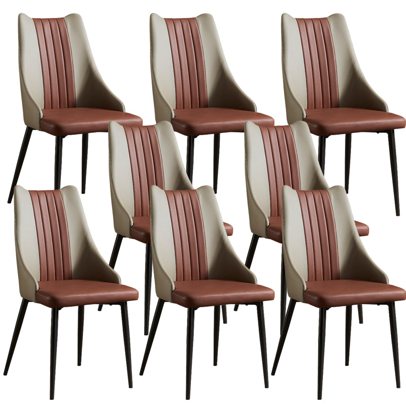 Dining Room Upholstered Chair Home Faux Leather Parsons Dining Chair