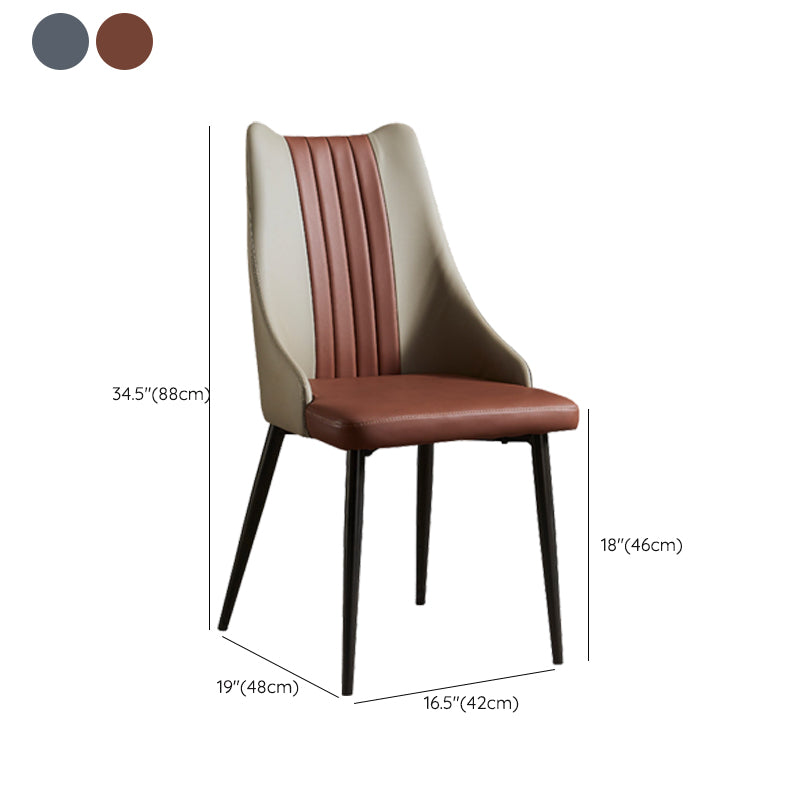 Dining Room Upholstered Chair Home Faux Leather Parsons Dining Chair