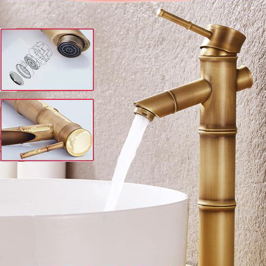 Lever Handle Farmhouse Faucet Circular Low-arc Sink Faucet for Bathroom