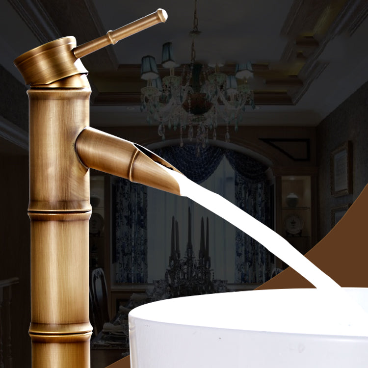 Lever Handle Farmhouse Faucet Circular Low-arc Sink Faucet for Bathroom