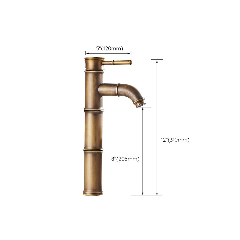 Lever Handle Farmhouse Faucet Circular Low-arc Sink Faucet for Bathroom