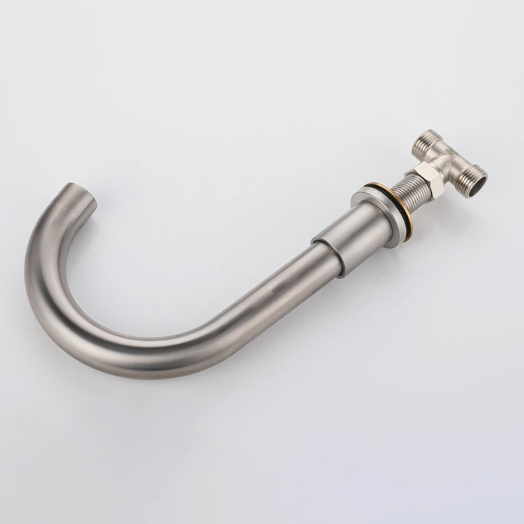 Stainless Steel Sink Faucet Circular Cross Handles Faucet for Bathroom