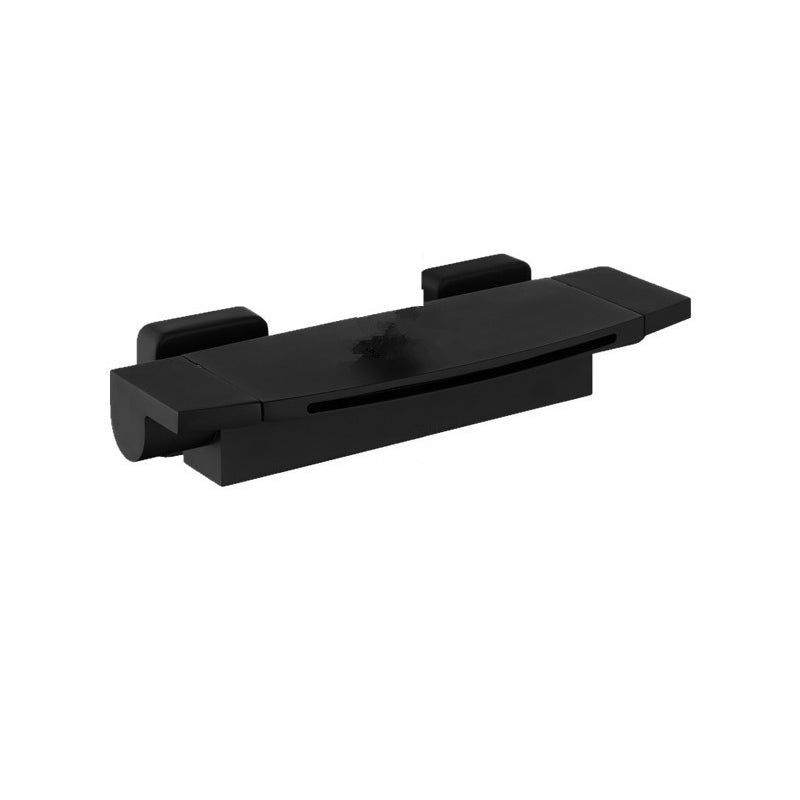 Wall Mounted Metal Tub Filler Low Arc Waterfall Bathroom Tub Faucet Trim