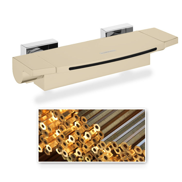 Wall Mounted Metal Tub Filler Low Arc Waterfall Bathroom Tub Faucet Trim
