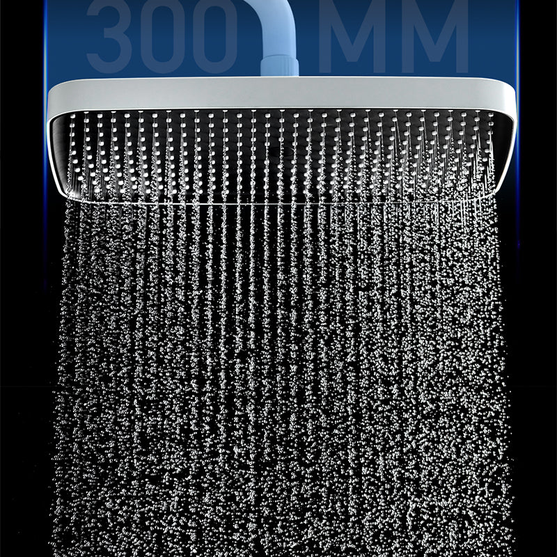 White Shower Set Digital Display Piano Keys Storage Shower Set Bathroom