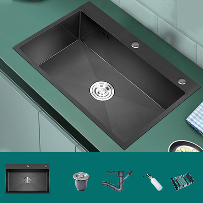 Contemporary Kitchen Sink Corrosion Resistant Stainless Steel Kitchen Sink