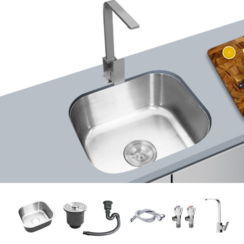 Contemporary Style Kitchen Sink Stainless Steel Undermount Kitchen Sink