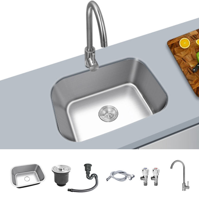 Contemporary Style Kitchen Sink Stainless Steel Undermount Kitchen Sink