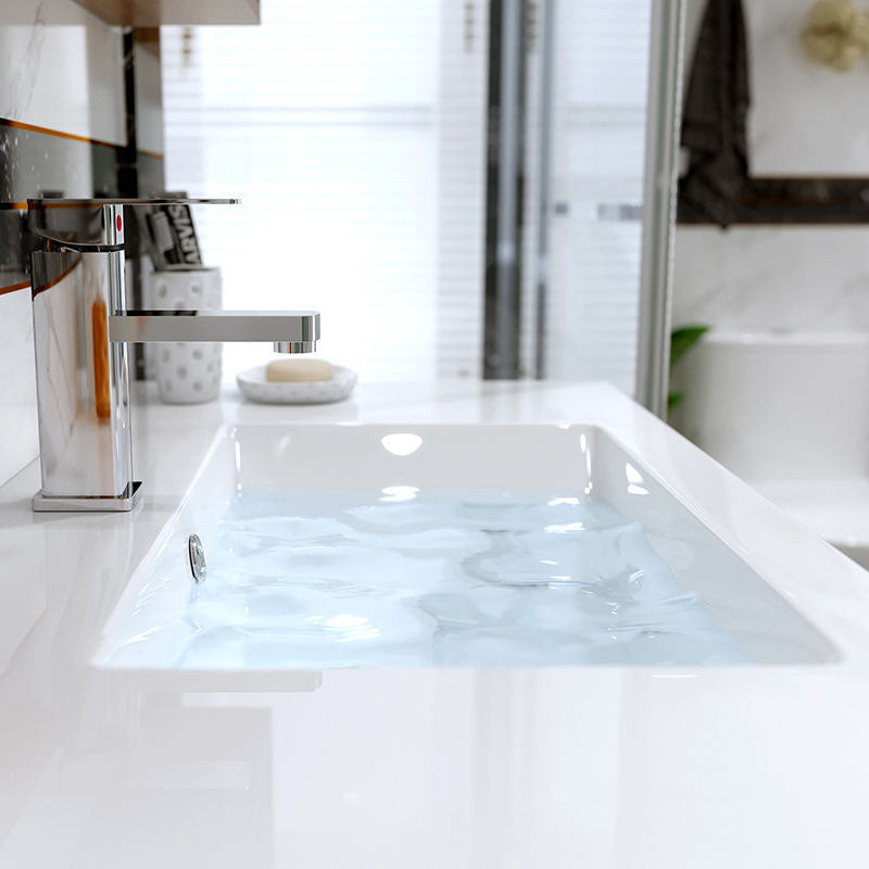 Traditional Sink Vanity Wooden Vanity Cabinet with Mirror Cabinet