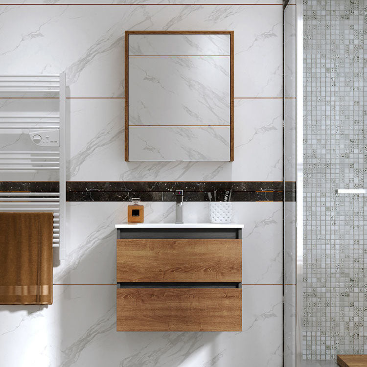 Traditional Sink Vanity Wooden Vanity Cabinet with Mirror Cabinet