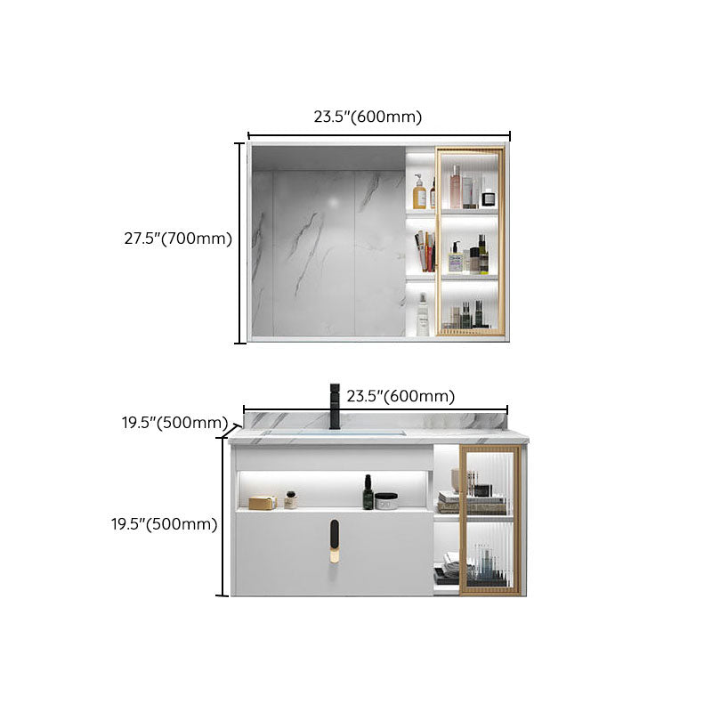 Gorgeous Sink Vanity Wall-Mounted Bathroom Vanity Cabinet with Mirror Cabinet