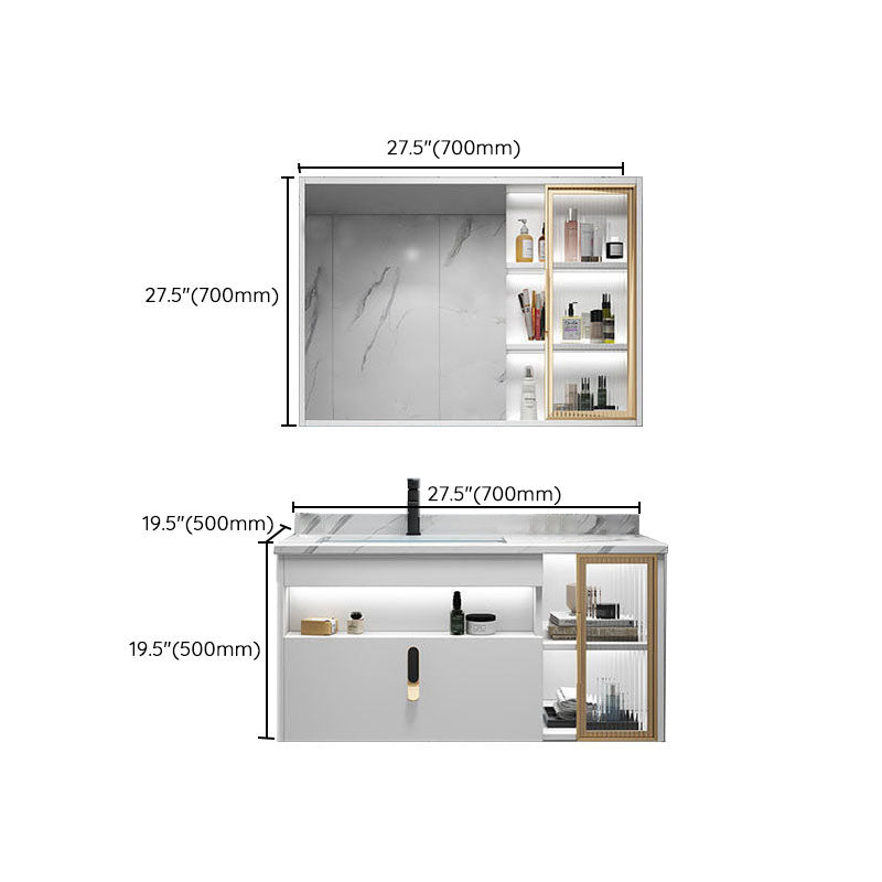 Gorgeous Sink Vanity Wall-Mounted Bathroom Vanity Cabinet with Mirror Cabinet