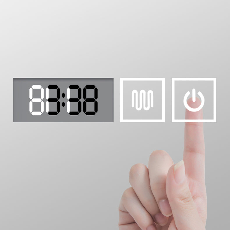 Wall Mount Vanity Mirror Single Sink Rectangle Door Wood Vanity with Drawers