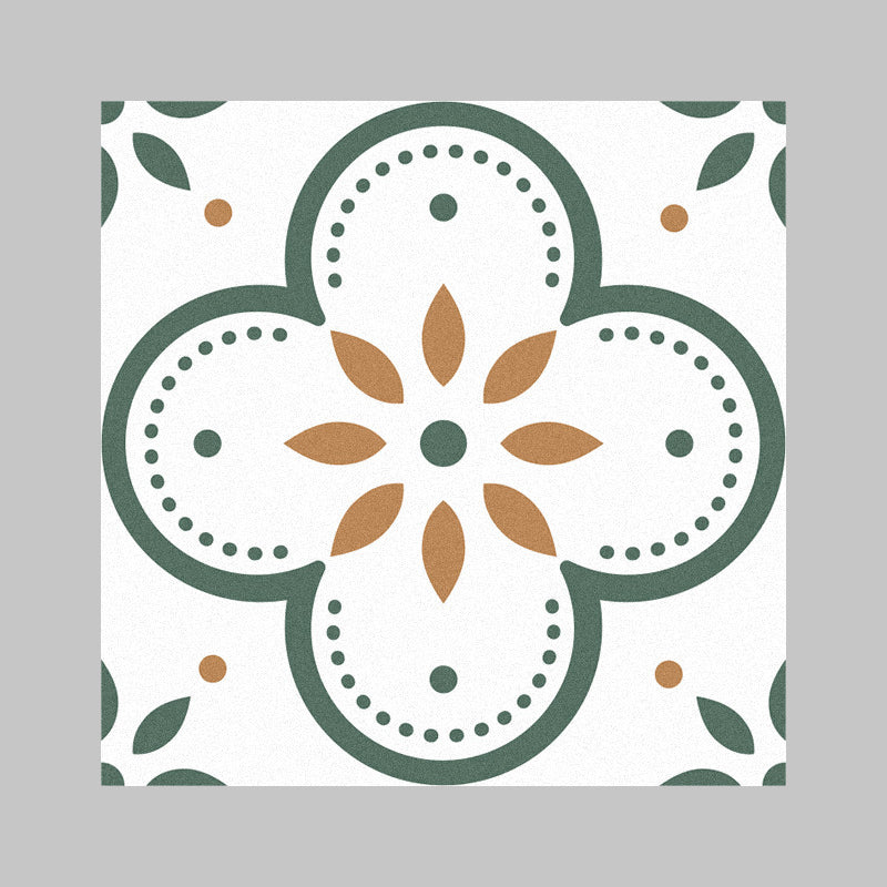 Peel and Stick PVC Flooring Matte Vinyl Flooring with Floral Pattern