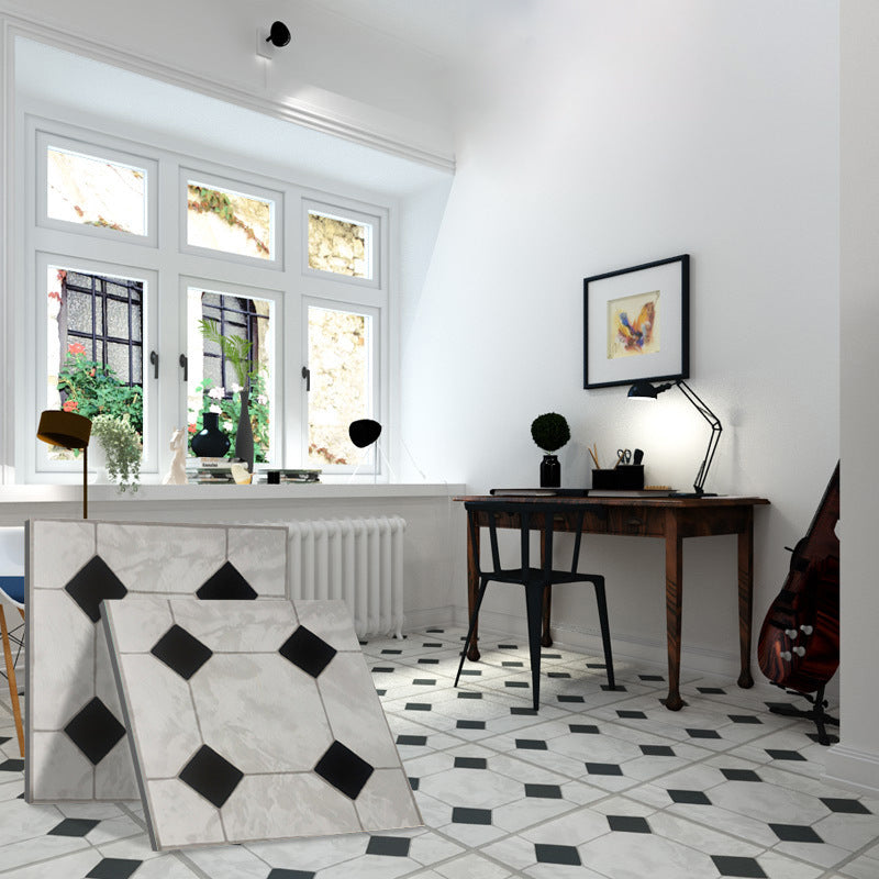 Peel and Stick PVC Flooring Matte Vinyl Flooring with Diamond Look