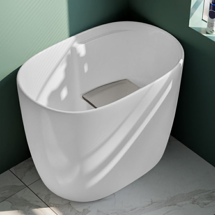 Modern 26.77-inch Tall Acrylic Bath Freestanding Soaking Bath Tub