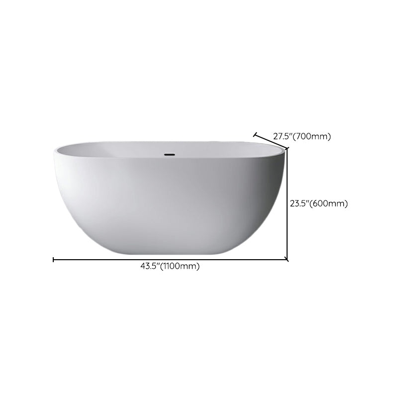 Acrylic Oval Soaking Bath White Freestanding Bath Tub for Bathroom