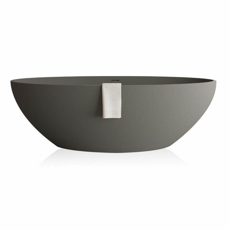 Modern 22.05-inch Tall Stone Bath Tub Freestanding Soaking Bathtub