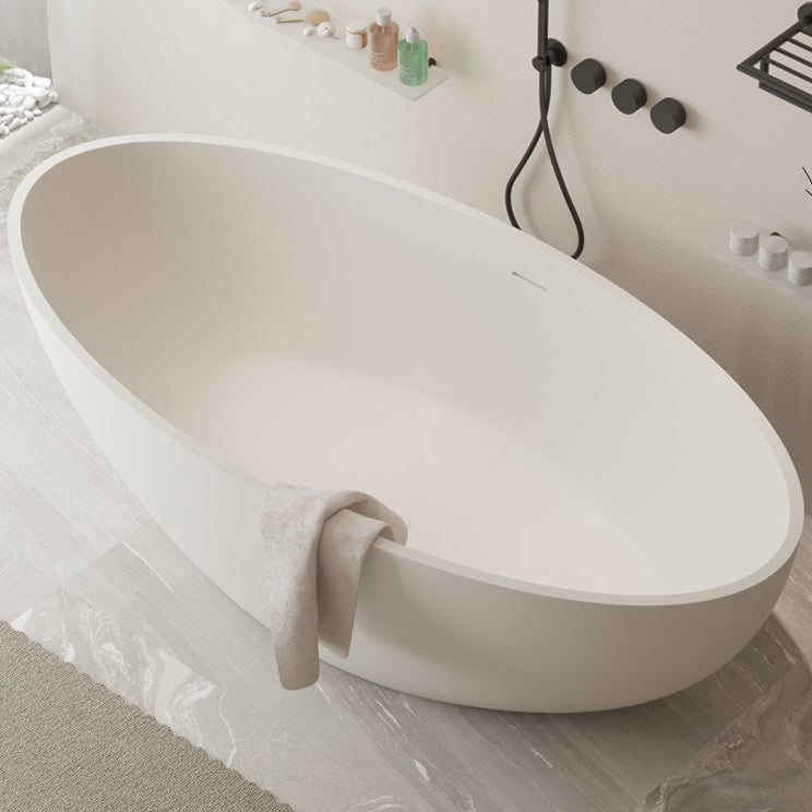 Modern 22.05-inch Tall Stone Bath Tub Freestanding Soaking Bathtub