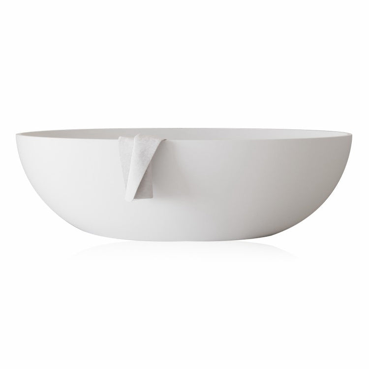 Modern 22.05-inch Tall Stone Bath Tub Freestanding Soaking Bathtub
