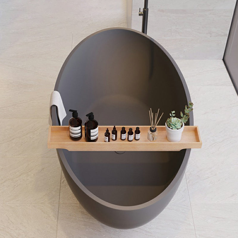 Modern 22.05-inch Tall Stone Bath Tub Freestanding Soaking Bathtub
