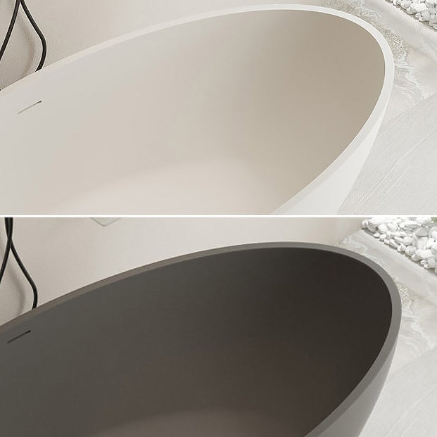 Modern 22.05-inch Tall Stone Bath Tub Freestanding Soaking Bathtub