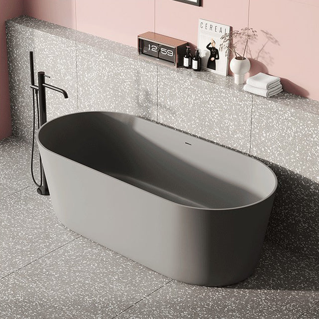 Stone Soaking Freestanding Bathtub Antique Finish Modern Bath Tub