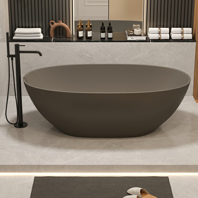 Stone Soaking Bathtub Modern Antique Finish Freestanding Bath Tub