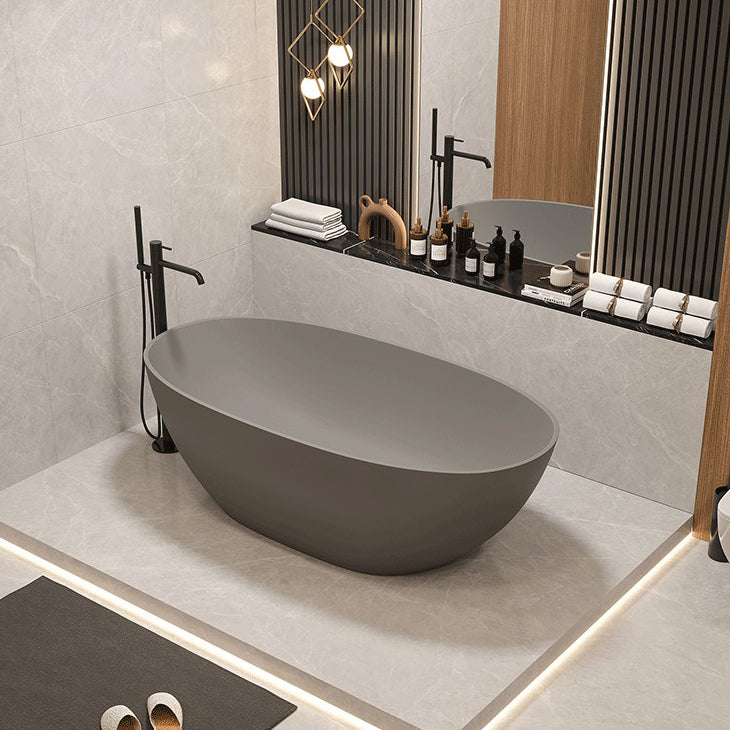 Stone Soaking Bathtub Modern Antique Finish Freestanding Bath Tub