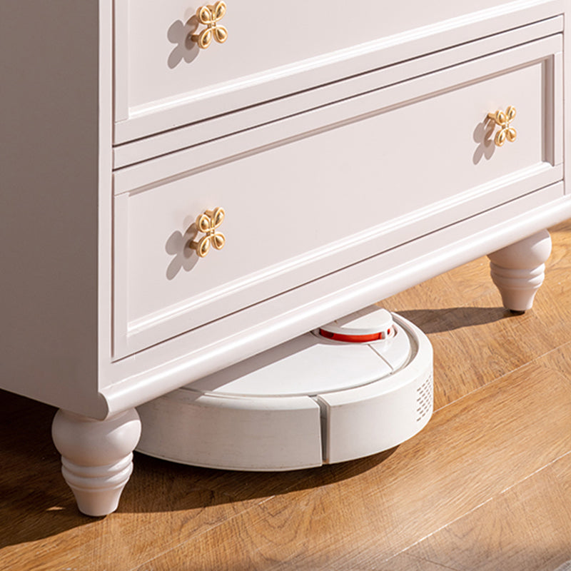 Ornate Traditional Lingerie Chest Rubber Wood Storage Chest with Drawers for Bedroom