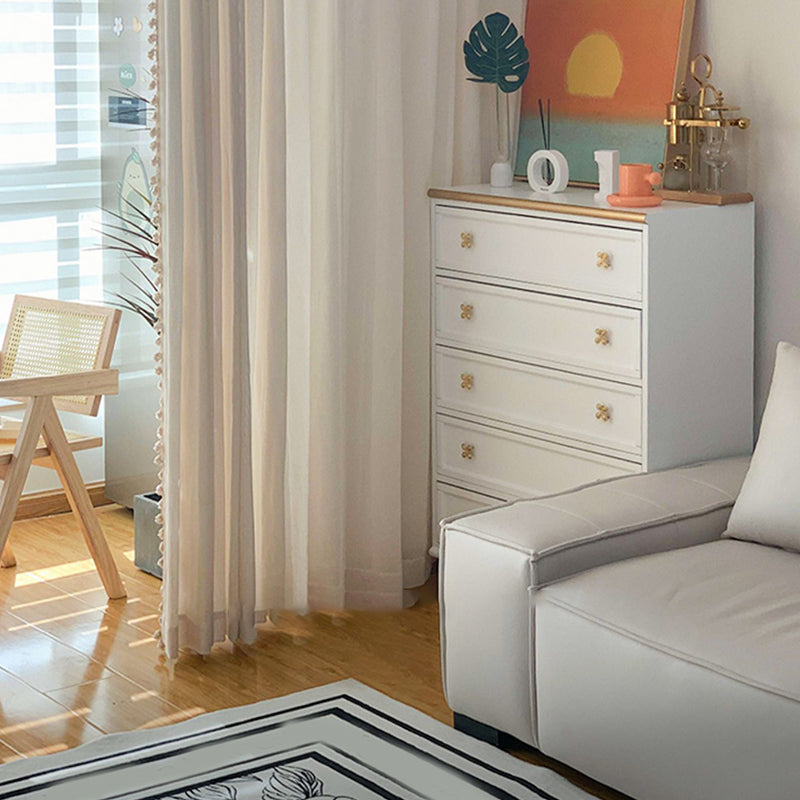 Ornate Traditional Lingerie Chest Rubber Wood Storage Chest with Drawers for Bedroom