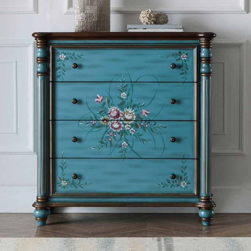 Ornate Traditional Dresser Wood Storage Chest with Drawers for Bedroom