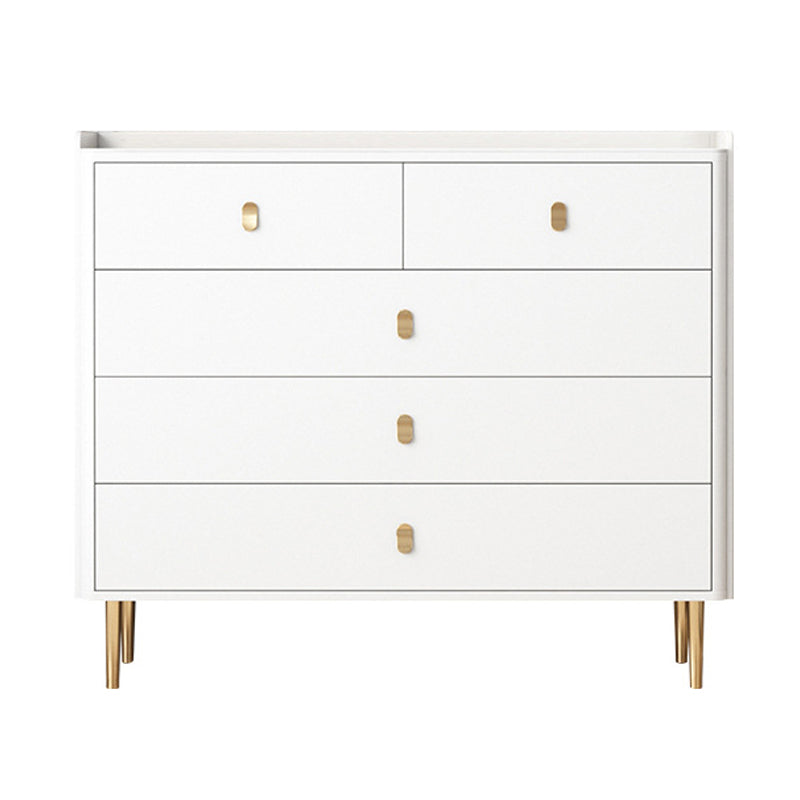Glam Horizontal Double Dresser Stone Storage Chest with Drawers for Bedroom