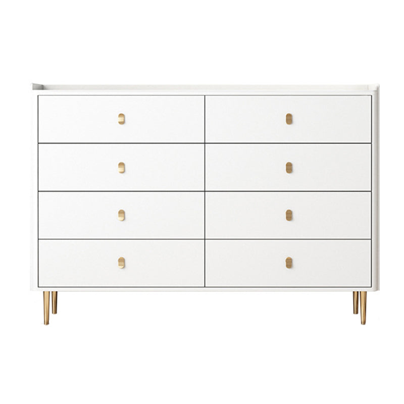 Glam Horizontal Double Dresser Stone Storage Chest with Drawers for Bedroom