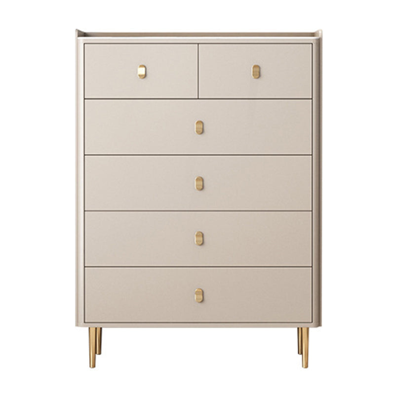 Glam Horizontal Double Dresser Stone Storage Chest with Drawers for Bedroom