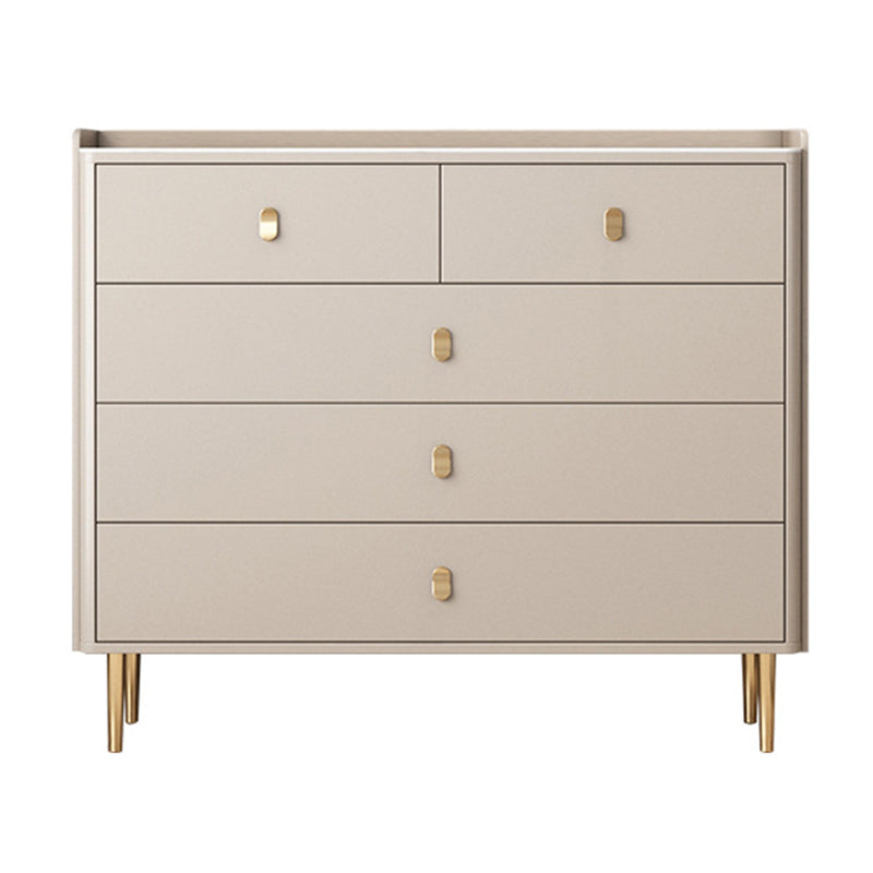 Glam Horizontal Double Dresser Stone Storage Chest with Drawers for Bedroom