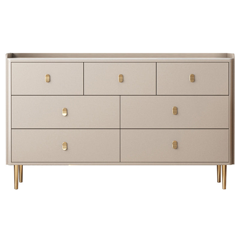 Glam Horizontal Double Dresser Stone Storage Chest with Drawers for Bedroom