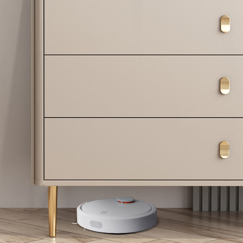 Glam Horizontal Double Dresser Stone Storage Chest with Drawers for Bedroom