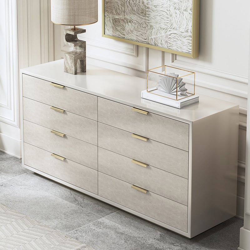 Ultra-Modern Double Dresser Solid Wood Storage Chest with Drawers for Bedroom