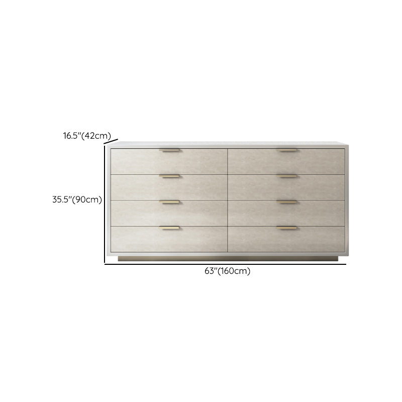 Ultra-Modern Double Dresser Solid Wood Storage Chest with Drawers for Bedroom