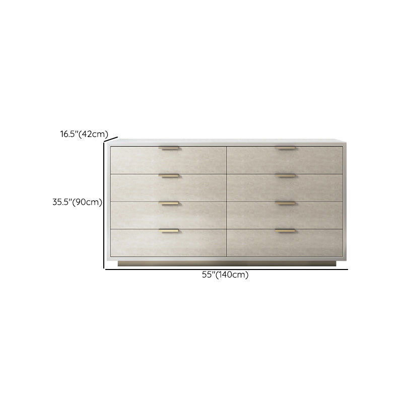 Ultra-Modern Double Dresser Solid Wood Storage Chest with Drawers for Bedroom