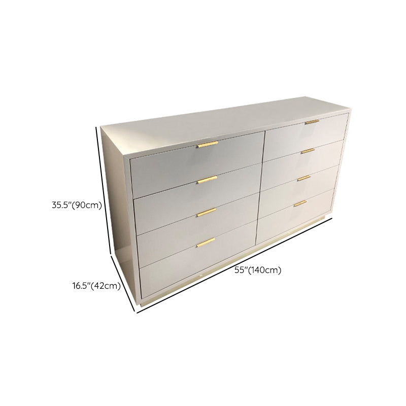 Ultra-Modern Double Dresser Solid Wood Storage Chest with Drawers for Bedroom