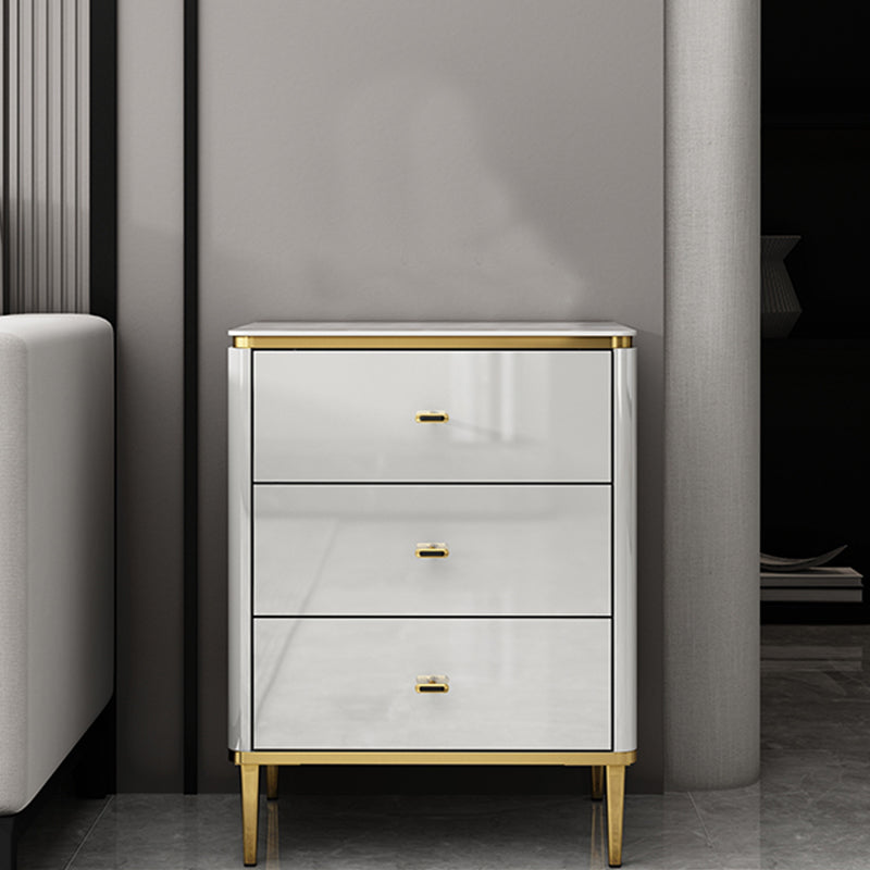 Glam Vertical Lingerie Chest Stone Storage Chest with Drawers for Bedroom