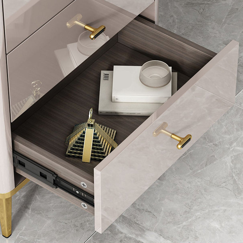 Glam Vertical Lingerie Chest Stone Storage Chest with Drawers for Bedroom