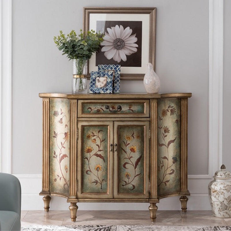 Mid-Century Modern Wooden End Table Half Moon Console Accent Table for Hall