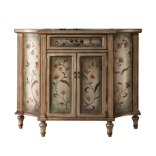 Mid-Century Modern Wooden End Table Half Moon Console Accent Table for Hall