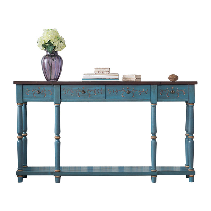 Mid-Century Modern Rectangle Accent Table Wood Sofa Console Table for Hall