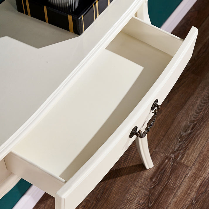 Mid-Century Modern Wooden End Table Half Moon Console Table for Hall