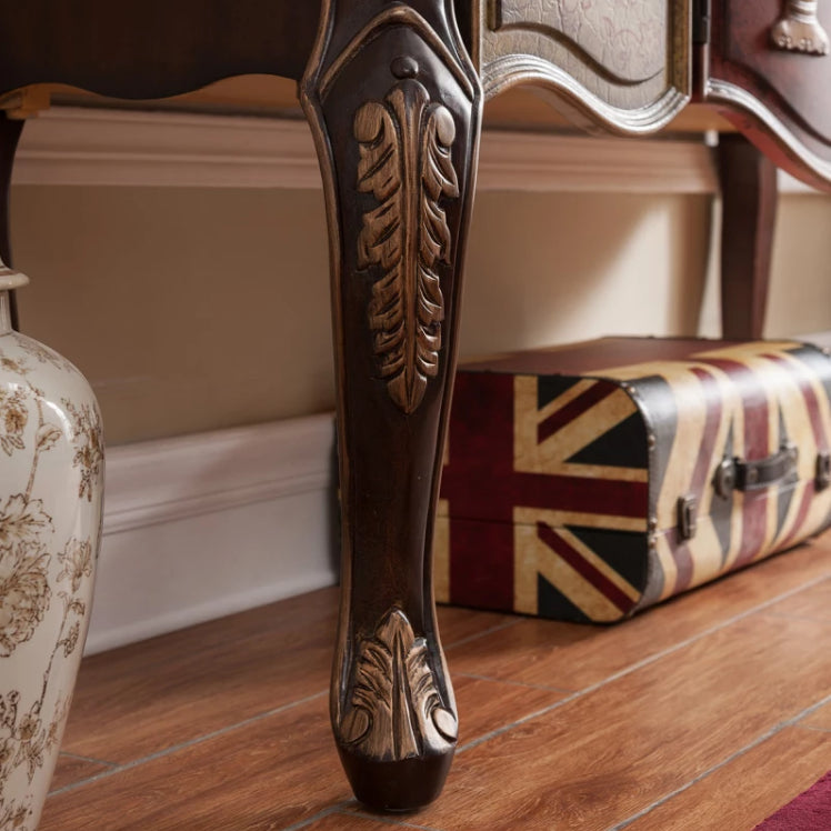 Victoria Wood End Table Free Form Sofa Console Table for Hall