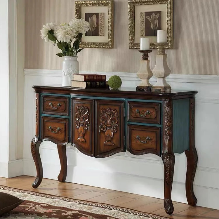 Victoria Wood End Table Free Form Sofa Console Table for Hall
